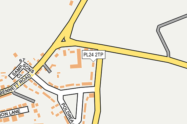 PL24 2TP map - OS OpenMap – Local (Ordnance Survey)