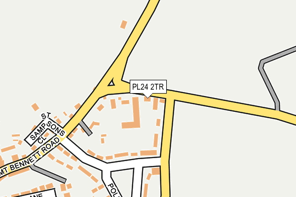 PL24 2TR map - OS OpenMap – Local (Ordnance Survey)