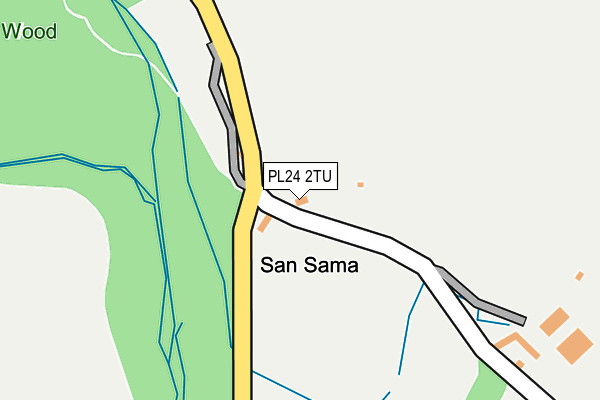 PL24 2TU map - OS OpenMap – Local (Ordnance Survey)