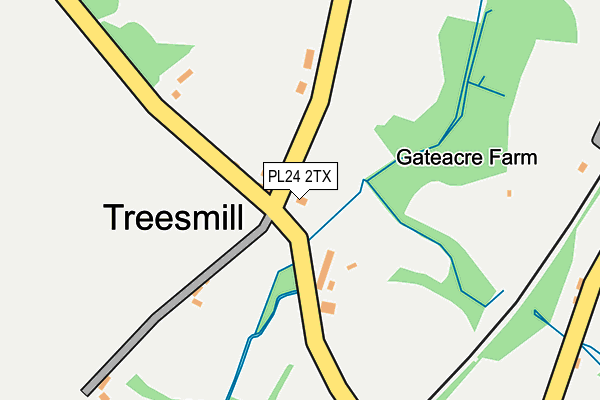 PL24 2TX map - OS OpenMap – Local (Ordnance Survey)