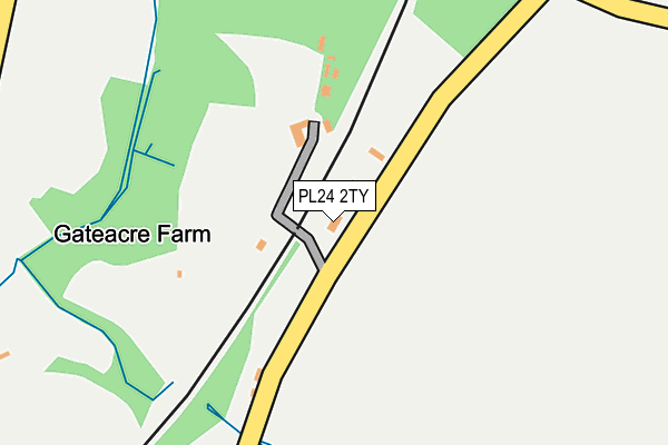 PL24 2TY map - OS OpenMap – Local (Ordnance Survey)