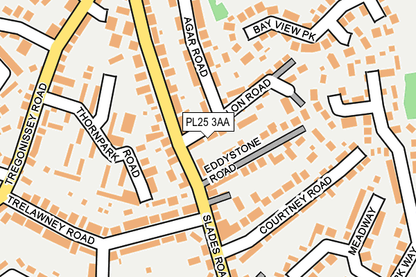 PL25 3AA map - OS OpenMap – Local (Ordnance Survey)