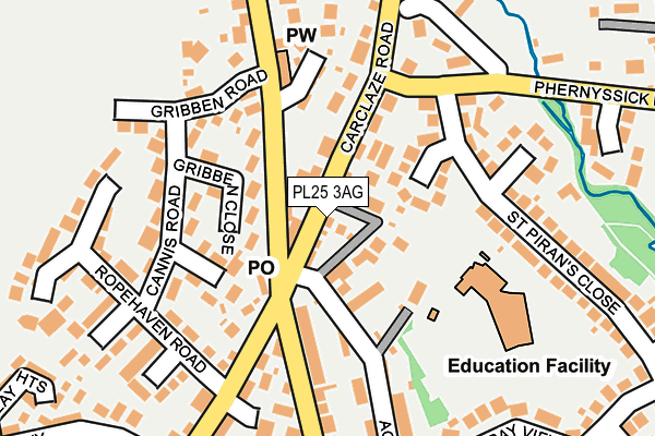 PL25 3AG map - OS OpenMap – Local (Ordnance Survey)