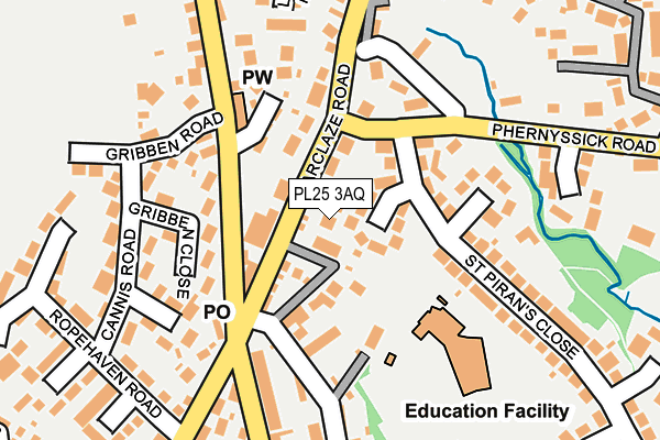 PL25 3AQ map - OS OpenMap – Local (Ordnance Survey)