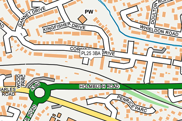 PL25 3BA map - OS OpenMap – Local (Ordnance Survey)