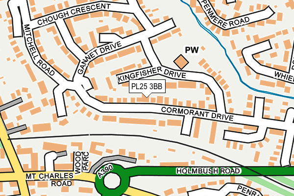 PL25 3BB map - OS OpenMap – Local (Ordnance Survey)