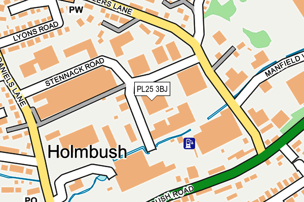 PL25 3BJ map - OS OpenMap – Local (Ordnance Survey)