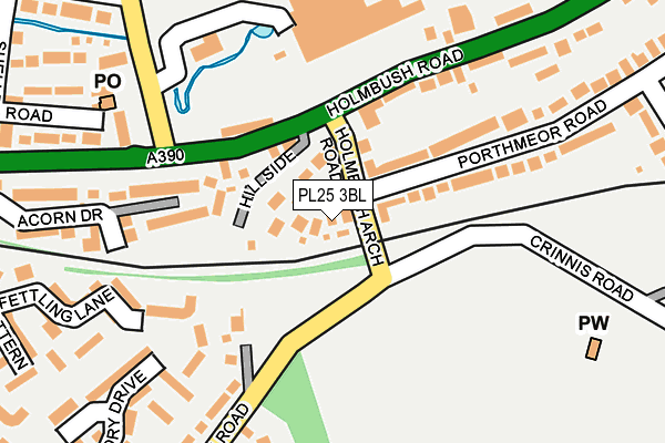 PL25 3BL map - OS OpenMap – Local (Ordnance Survey)