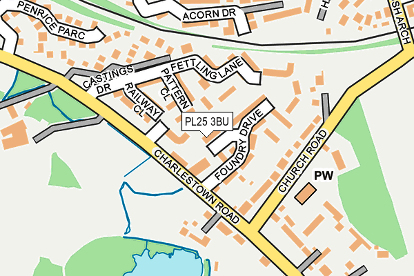 PL25 3BU map - OS OpenMap – Local (Ordnance Survey)