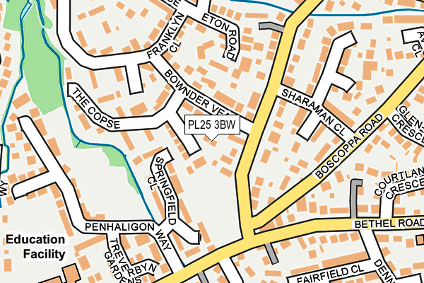 PL25 3BW map - OS OpenMap – Local (Ordnance Survey)
