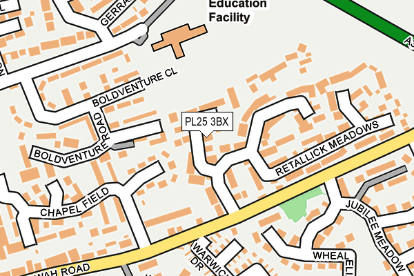 PL25 3BX map - OS OpenMap – Local (Ordnance Survey)