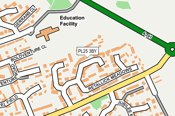 PL25 3BY map - OS OpenMap – Local (Ordnance Survey)