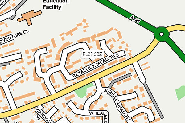 PL25 3BZ map - OS OpenMap – Local (Ordnance Survey)