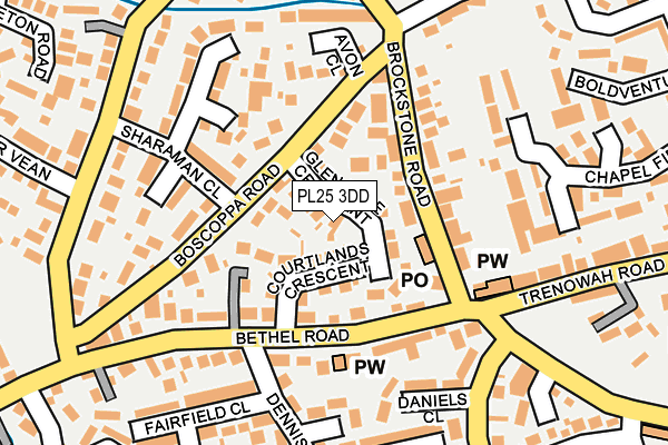 PL25 3DD map - OS OpenMap – Local (Ordnance Survey)