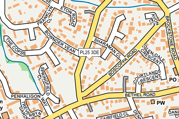 PL25 3DE map - OS OpenMap – Local (Ordnance Survey)