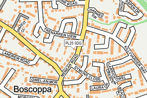 PL25 3DG map - OS OpenMap – Local (Ordnance Survey)