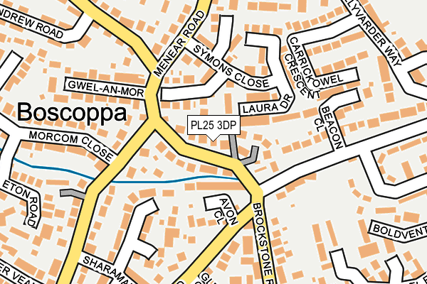PL25 3DP map - OS OpenMap – Local (Ordnance Survey)