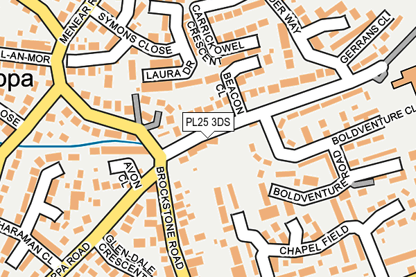 PL25 3DS map - OS OpenMap – Local (Ordnance Survey)
