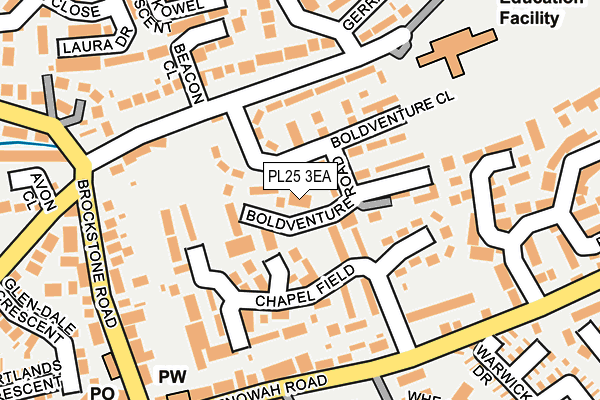 PL25 3EA map - OS OpenMap – Local (Ordnance Survey)