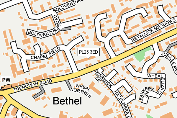 PL25 3ED map - OS OpenMap – Local (Ordnance Survey)