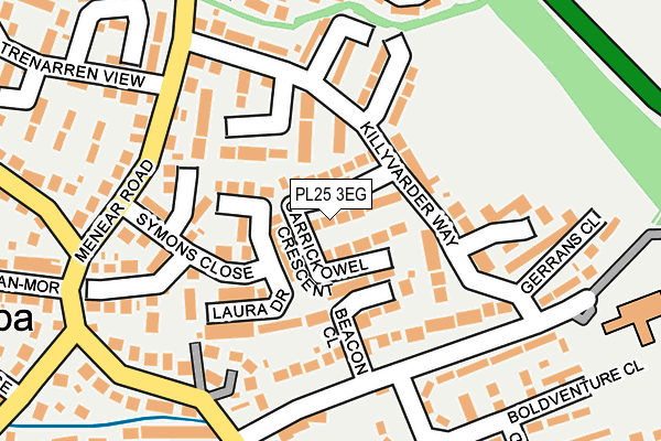 PL25 3EG map - OS OpenMap – Local (Ordnance Survey)