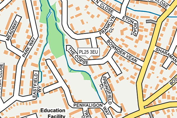 PL25 3EU map - OS OpenMap – Local (Ordnance Survey)