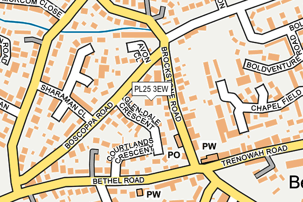 PL25 3EW map - OS OpenMap – Local (Ordnance Survey)