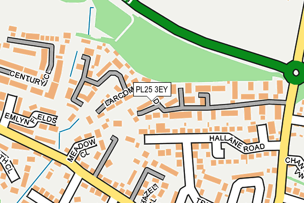 PL25 3EY map - OS OpenMap – Local (Ordnance Survey)