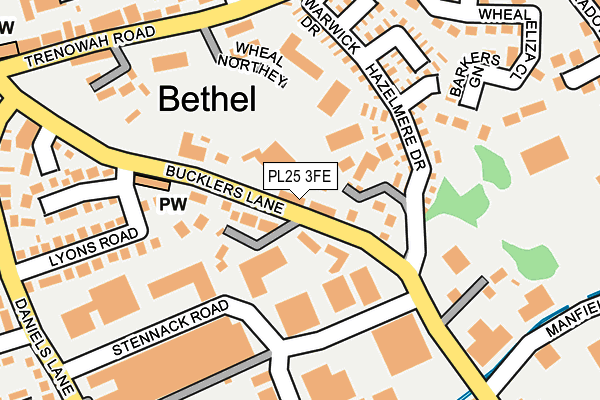 PL25 3FE map - OS OpenMap – Local (Ordnance Survey)