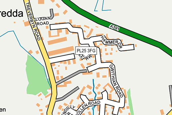 PL25 3FG map - OS OpenMap – Local (Ordnance Survey)