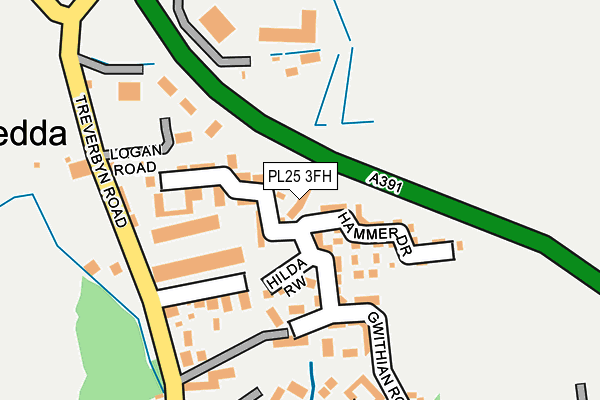 PL25 3FH map - OS OpenMap – Local (Ordnance Survey)