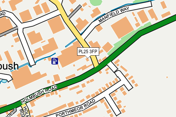 PL25 3FP map - OS OpenMap – Local (Ordnance Survey)