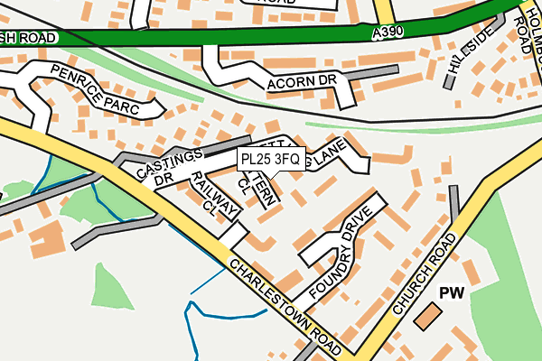 PL25 3FQ map - OS OpenMap – Local (Ordnance Survey)