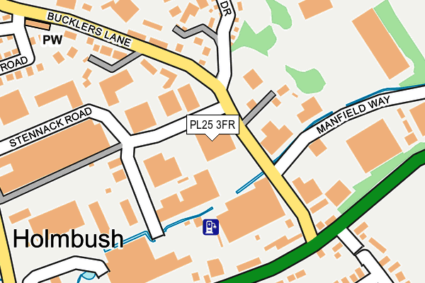 PL25 3FR map - OS OpenMap – Local (Ordnance Survey)