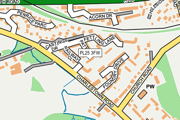 PL25 3FW map - OS OpenMap – Local (Ordnance Survey)