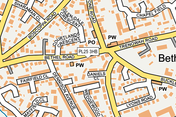 PL25 3HB map - OS OpenMap – Local (Ordnance Survey)