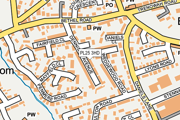 PL25 3HD map - OS OpenMap – Local (Ordnance Survey)