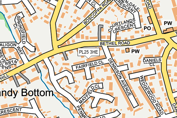 PL25 3HE map - OS OpenMap – Local (Ordnance Survey)