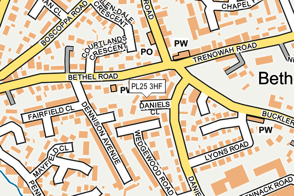PL25 3HF map - OS OpenMap – Local (Ordnance Survey)