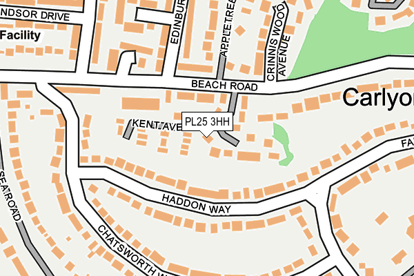 PL25 3HH map - OS OpenMap – Local (Ordnance Survey)