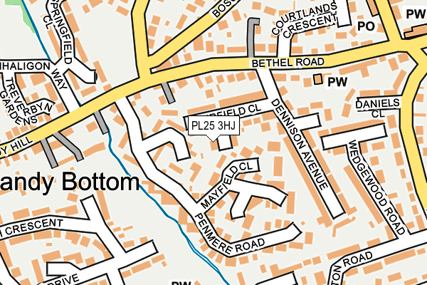 PL25 3HJ map - OS OpenMap – Local (Ordnance Survey)