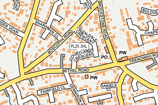 PL25 3HL map - OS OpenMap – Local (Ordnance Survey)