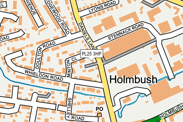 PL25 3HP map - OS OpenMap – Local (Ordnance Survey)