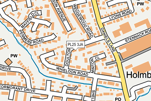 PL25 3JA map - OS OpenMap – Local (Ordnance Survey)