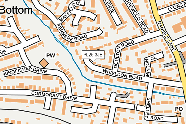 PL25 3JE map - OS OpenMap – Local (Ordnance Survey)