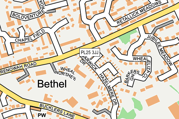 PL25 3JJ map - OS OpenMap – Local (Ordnance Survey)