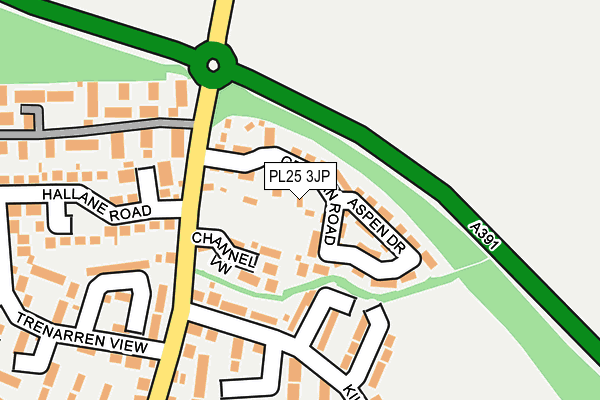 PL25 3JP map - OS OpenMap – Local (Ordnance Survey)