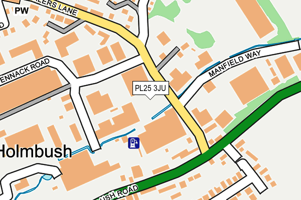 PL25 3JU map - OS OpenMap – Local (Ordnance Survey)