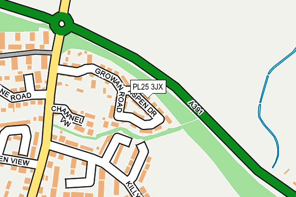 PL25 3JX map - OS OpenMap – Local (Ordnance Survey)