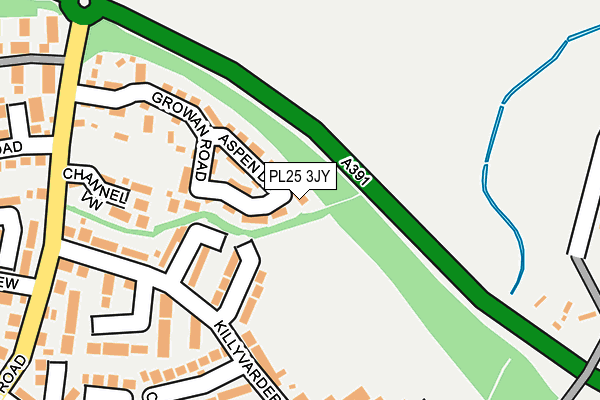 PL25 3JY map - OS OpenMap – Local (Ordnance Survey)